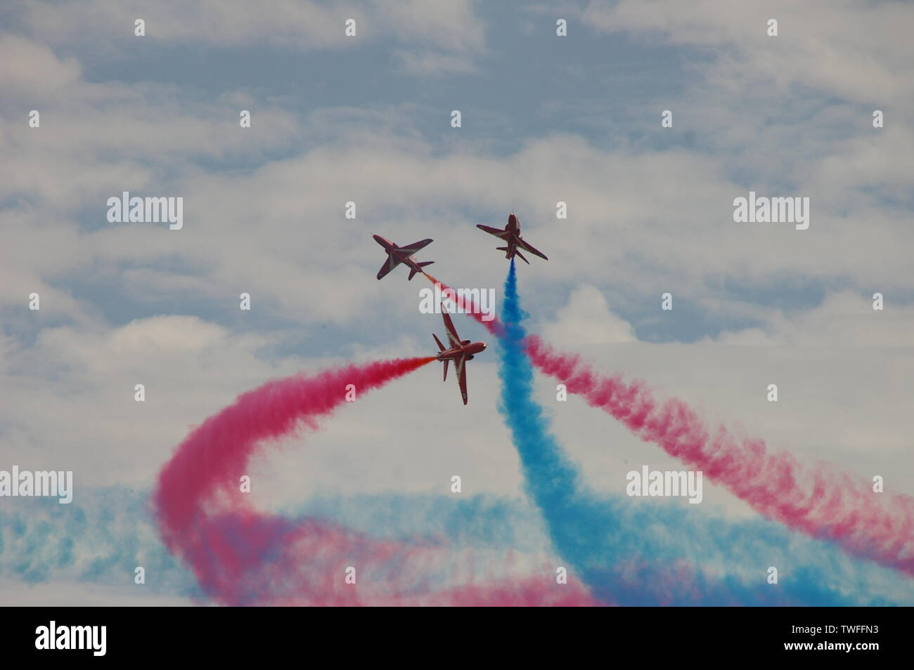 Red Arrows at Yeovilton Airshow Stock Photo