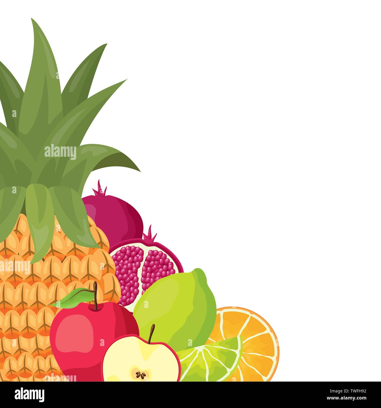 tropical fruits design Stock Vector Image & Art - Alamy