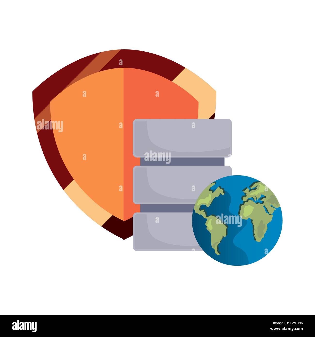 copyright of intellectual digital data world vector illustration design Stock Vector