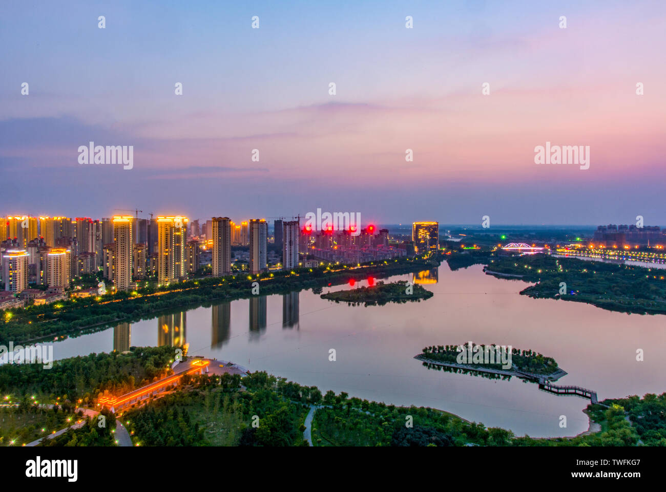 Delta Park, Xianqiao District, Suzhou City Stock Photo