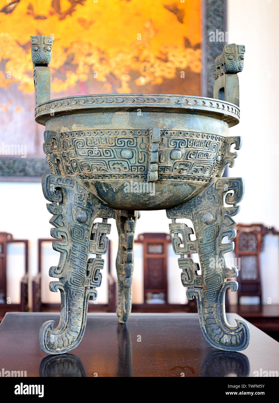 Bronze tripod Stock Photo Alamy