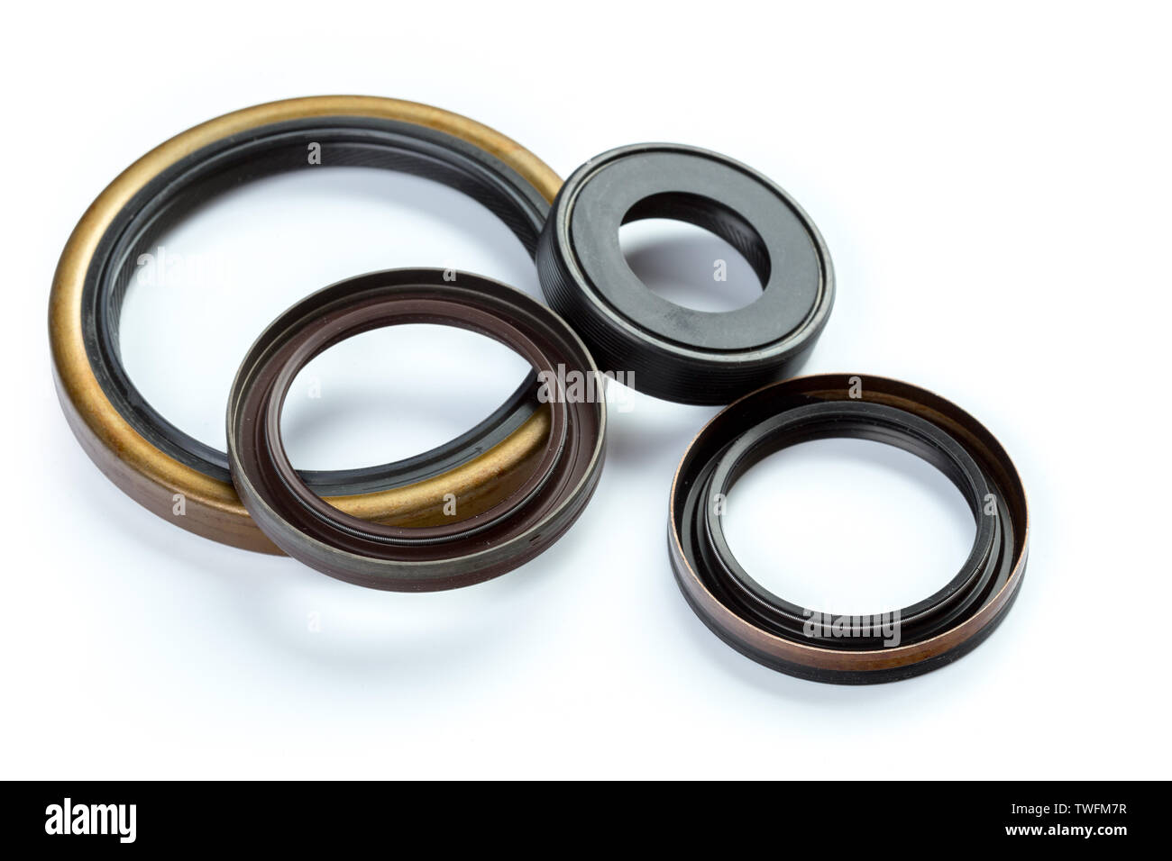 seal and camshaft crankshaft car on a white background Stock Photo Alamy