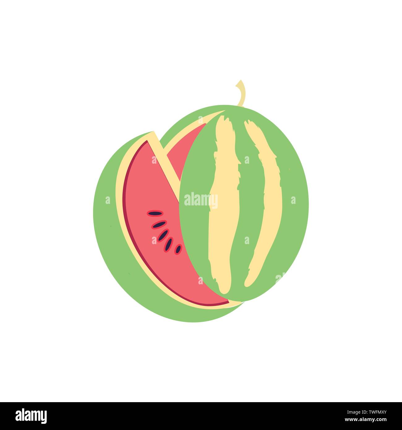 fresh healthy watermelon fruit isolated icon vector illustration design ...