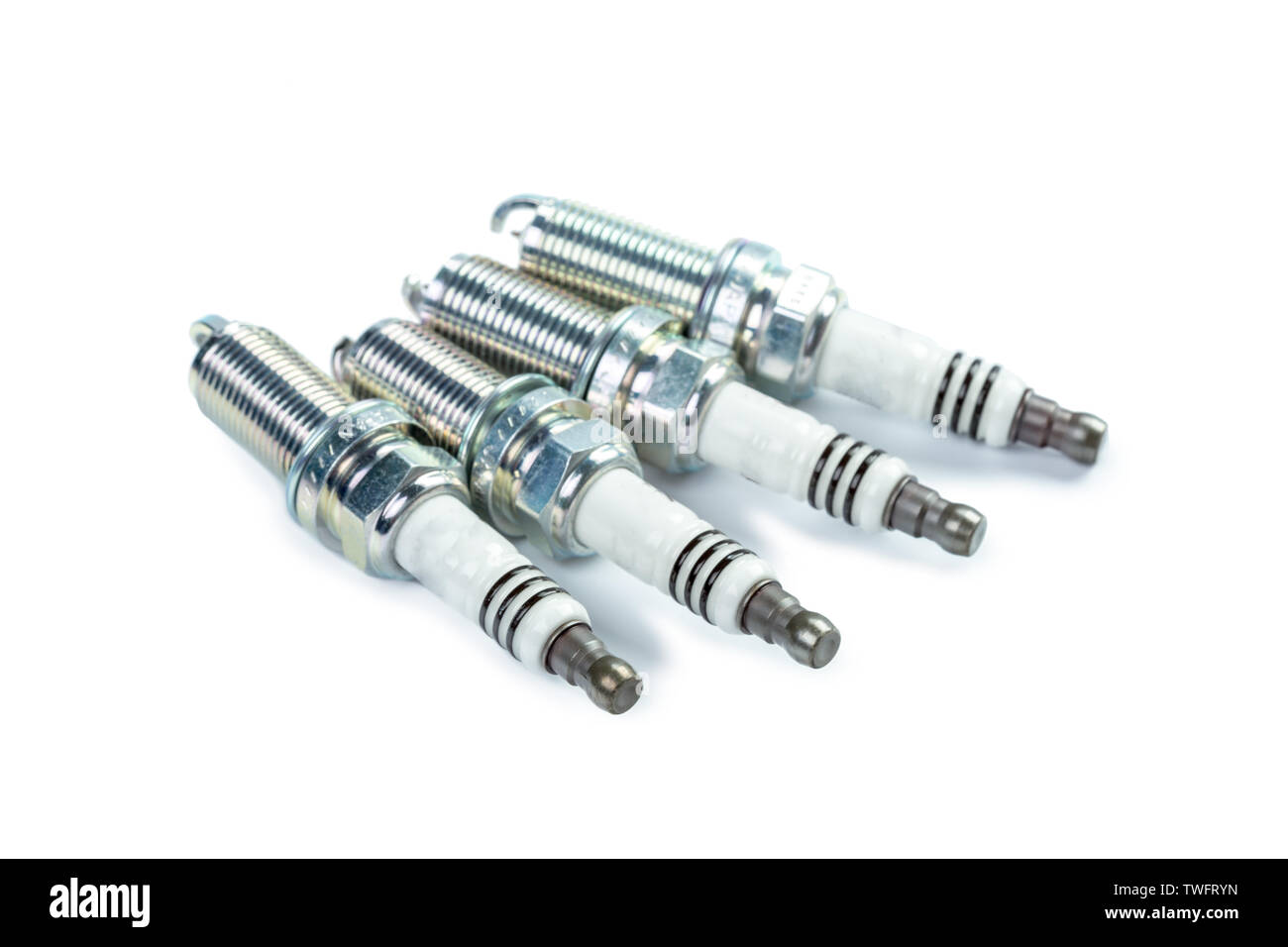 spark plugs isolated on white Stock Photo Alamy