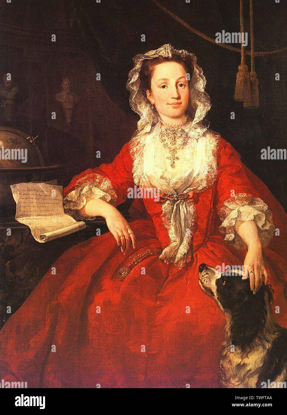 William Hogarth - Miss Mary Edwards 1742 Stock Photo