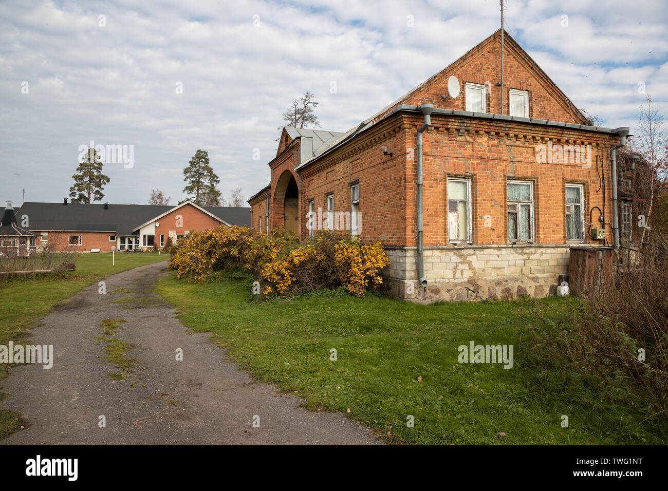 boarding house for the elderly during the daytime outside view Stock Photo