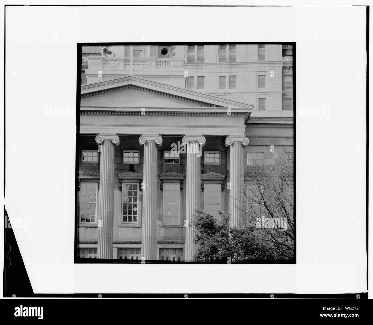 portico,detail (8x10 enlargement from 3x3 negative) Brooklyn City Hall, 209 Joralemon Street