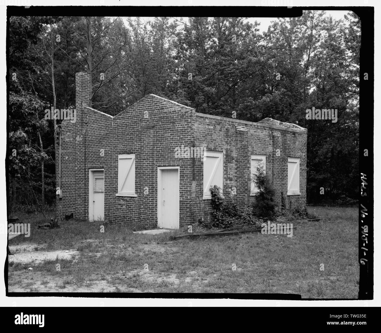 Power house (6), looking west - Whitesbog Village and Cranberry Bog, Whitesbog Road, Pemberton, Burlington County, NJ Stock Photo