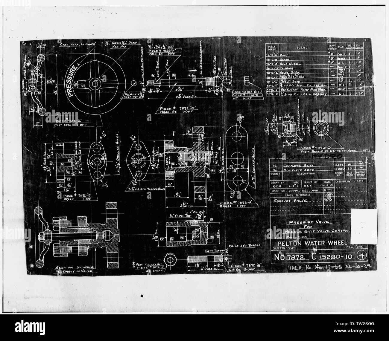 Gate valve drawing Black and White Stock Photos & Images Alamy
