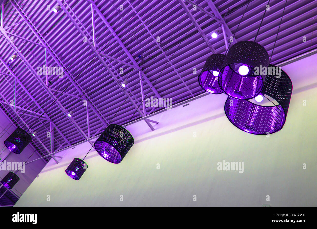 Ultra Modern Loft Style In Purple Toned Color Decorative