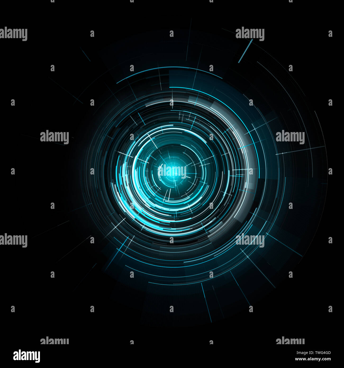 Futuristic Touch Screen User Interface, HUD Isolated On Black