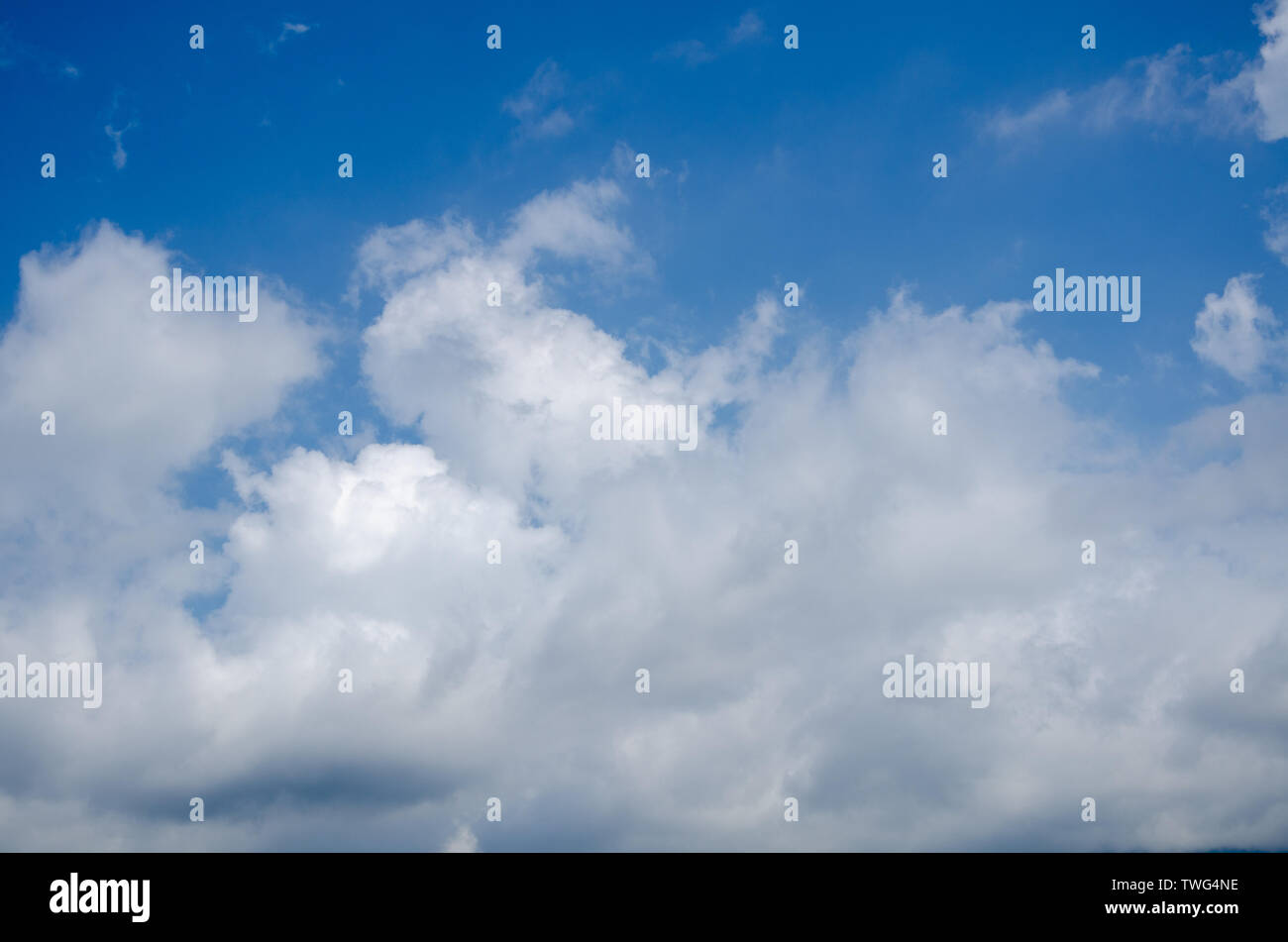 Blue sky background with white abstract clouds Stock Photo - Alamy