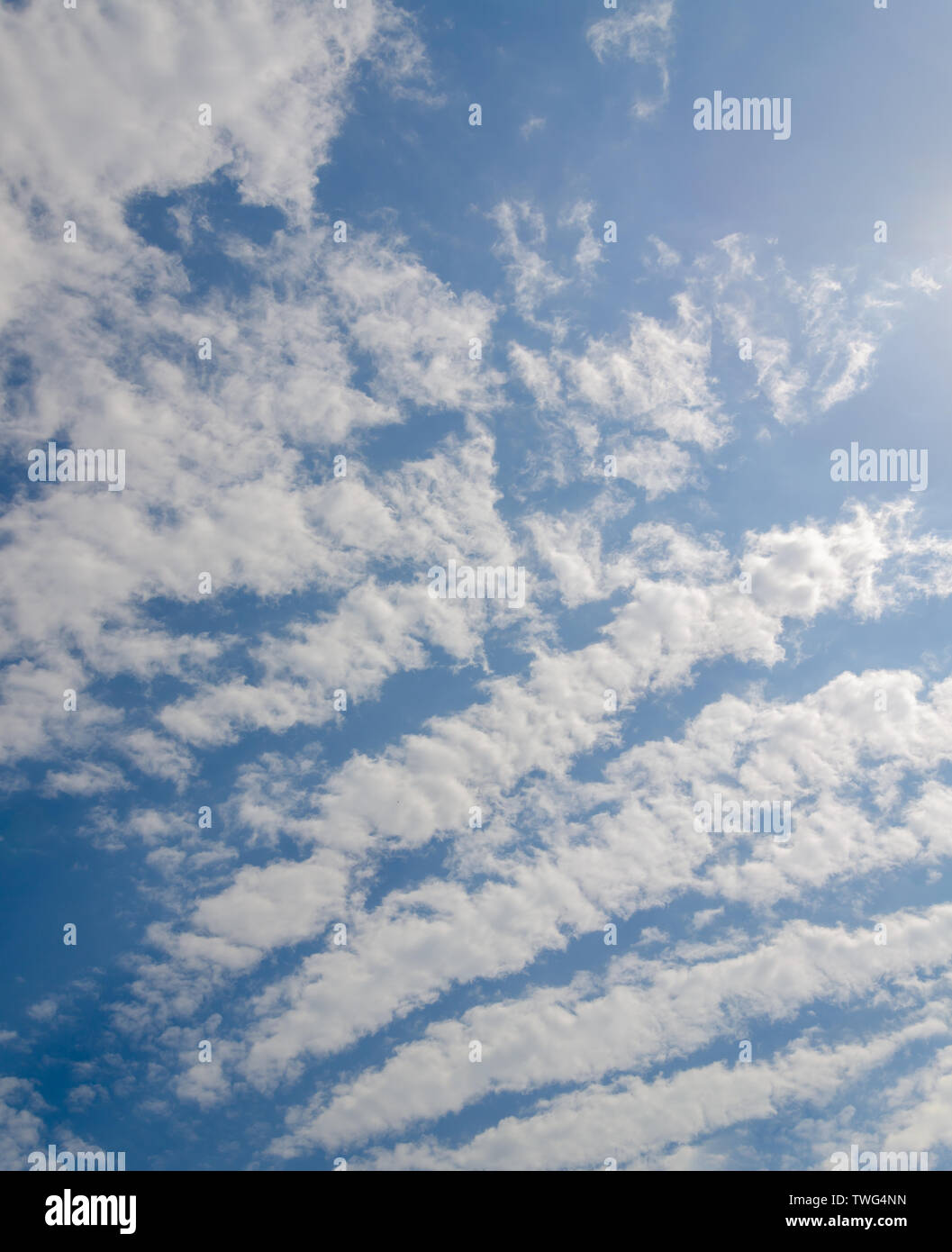 Blue sky background with white abstract clouds Stock Photo - Alamy