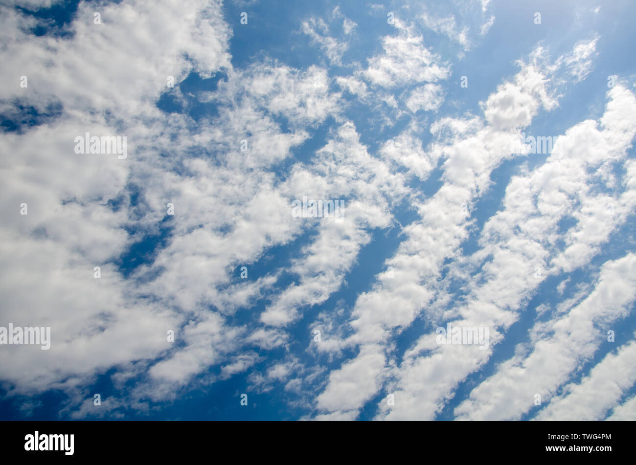Blue sky background with white abstract clouds Stock Photo - Alamy