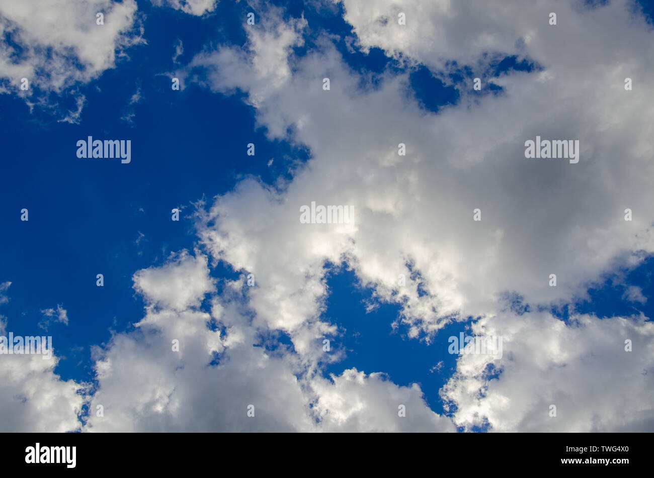 Blue sky background with gray clouds Stock Photo - Alamy