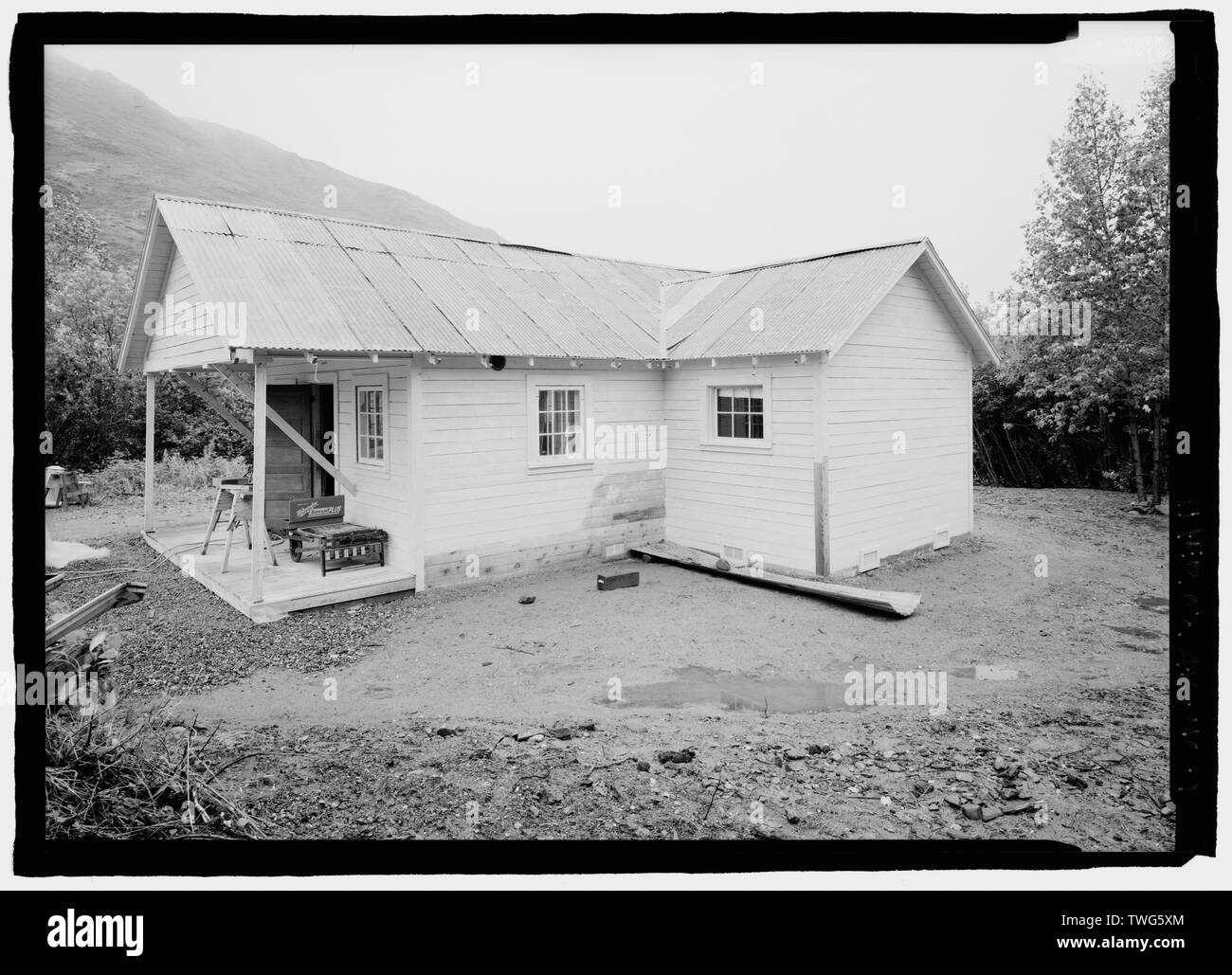 Quigley Cabin Rehab, 254 degrees looking west Quigley Cabin, Cantwell, Denali Borough, AK