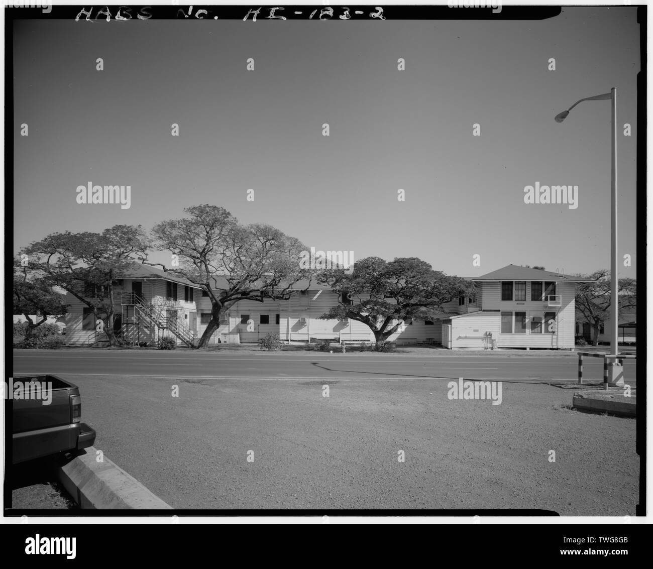 REAR (NORTH) SIDE OF BARRACKS BUILDING 287 U.S. Naval Base, Pearl