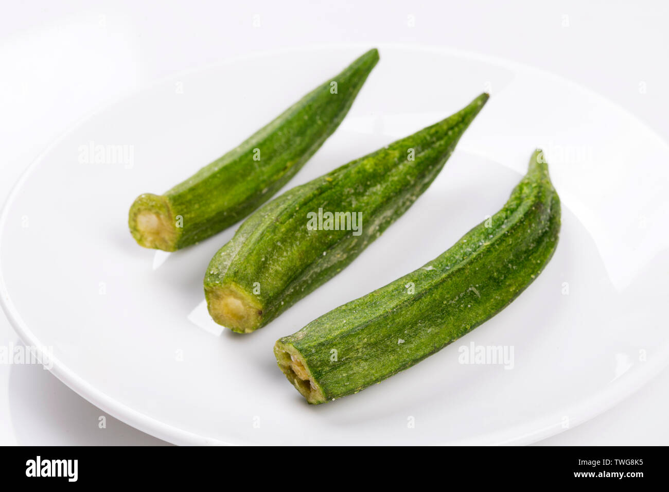 Dried okra Stock Photo Alamy