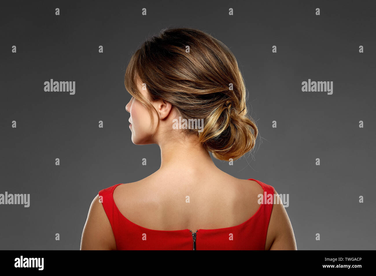 Glamorous woman in red dress hi-res stock photography and images - Alamy