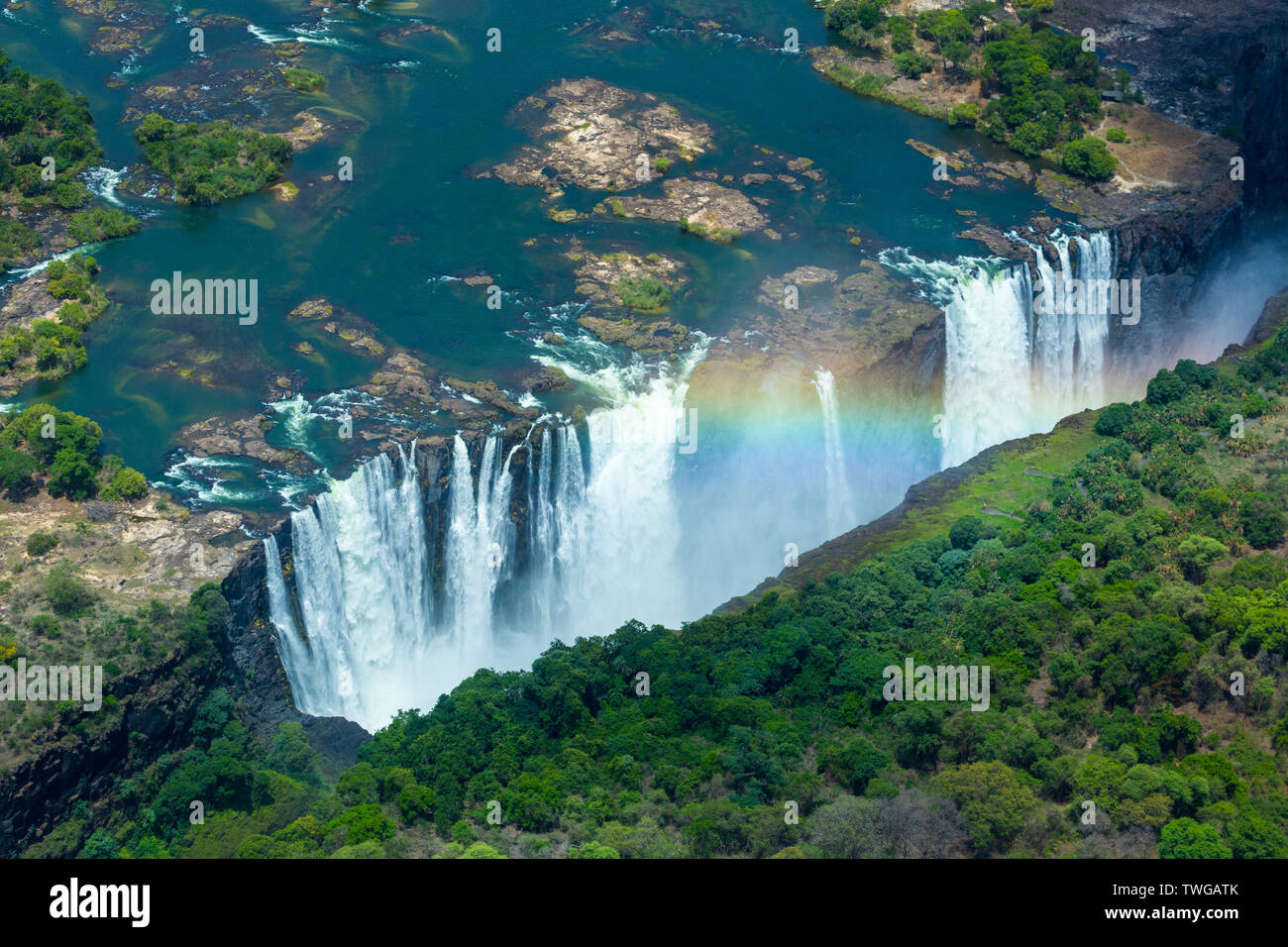 Zambezi river, Victoria Falls or MosiOaTunya, Zambia and Zimbabwe