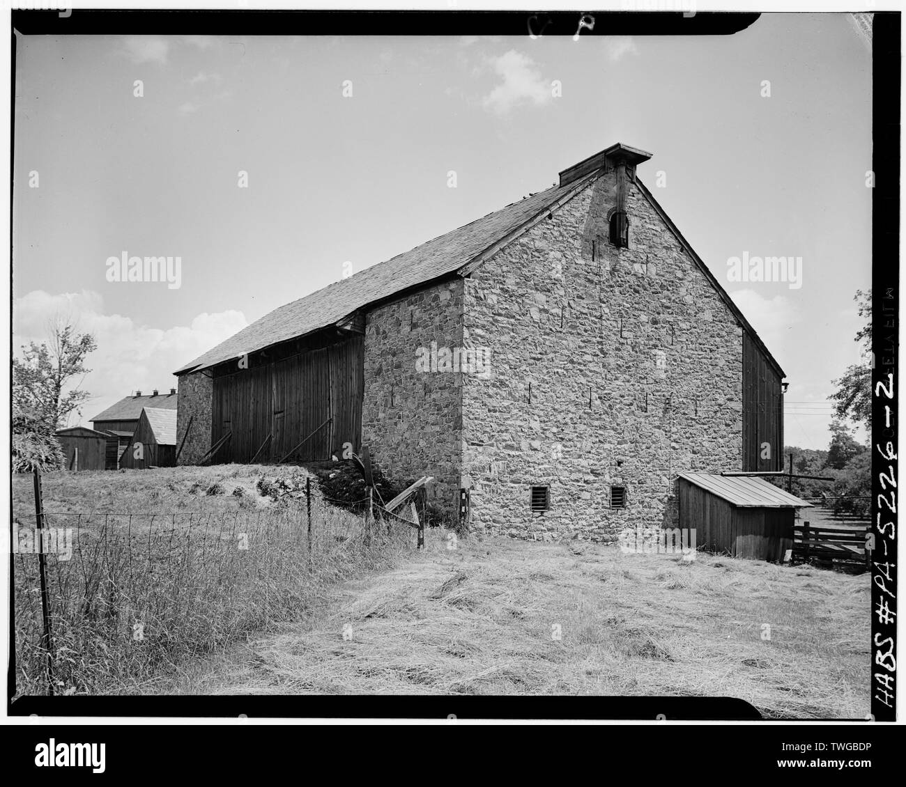 REAR ELEVATION. NOTE PATTERN VENTILATORS C. H. Hollinger Barn, County