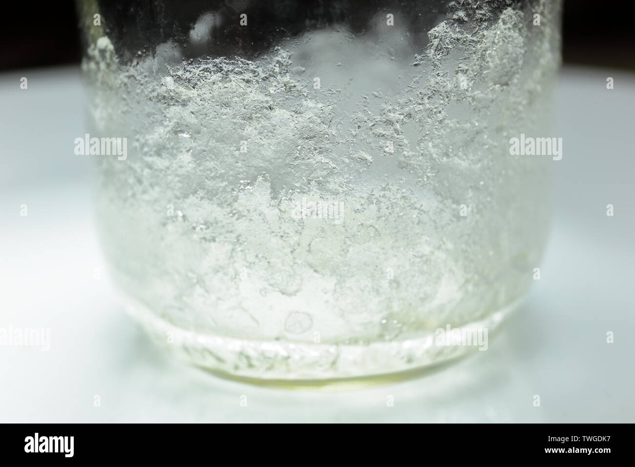 Homemade sodium acetate, a chemical used in industrial settings, as a