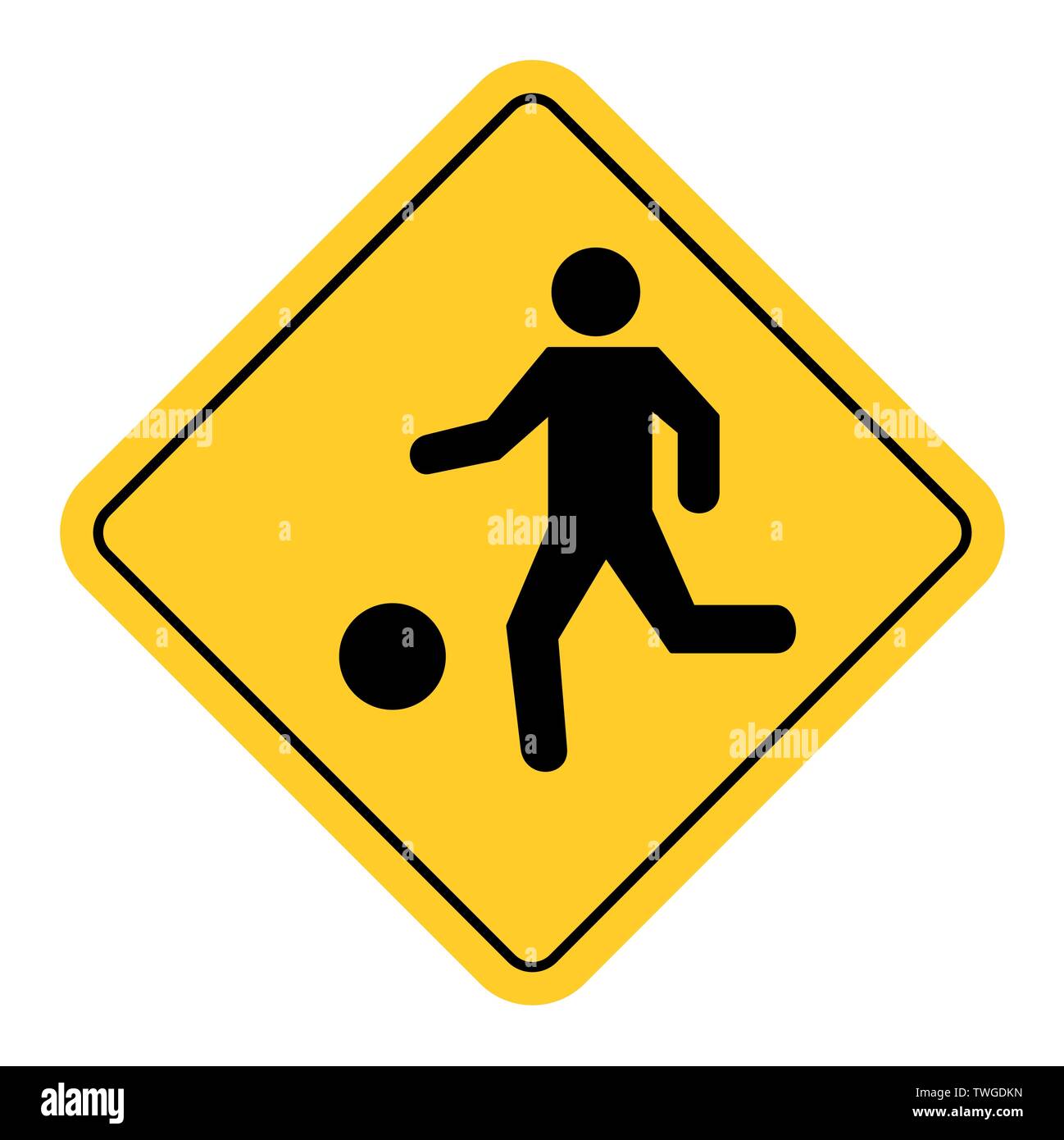 Children traffic sign isolated on white background Stock Vector