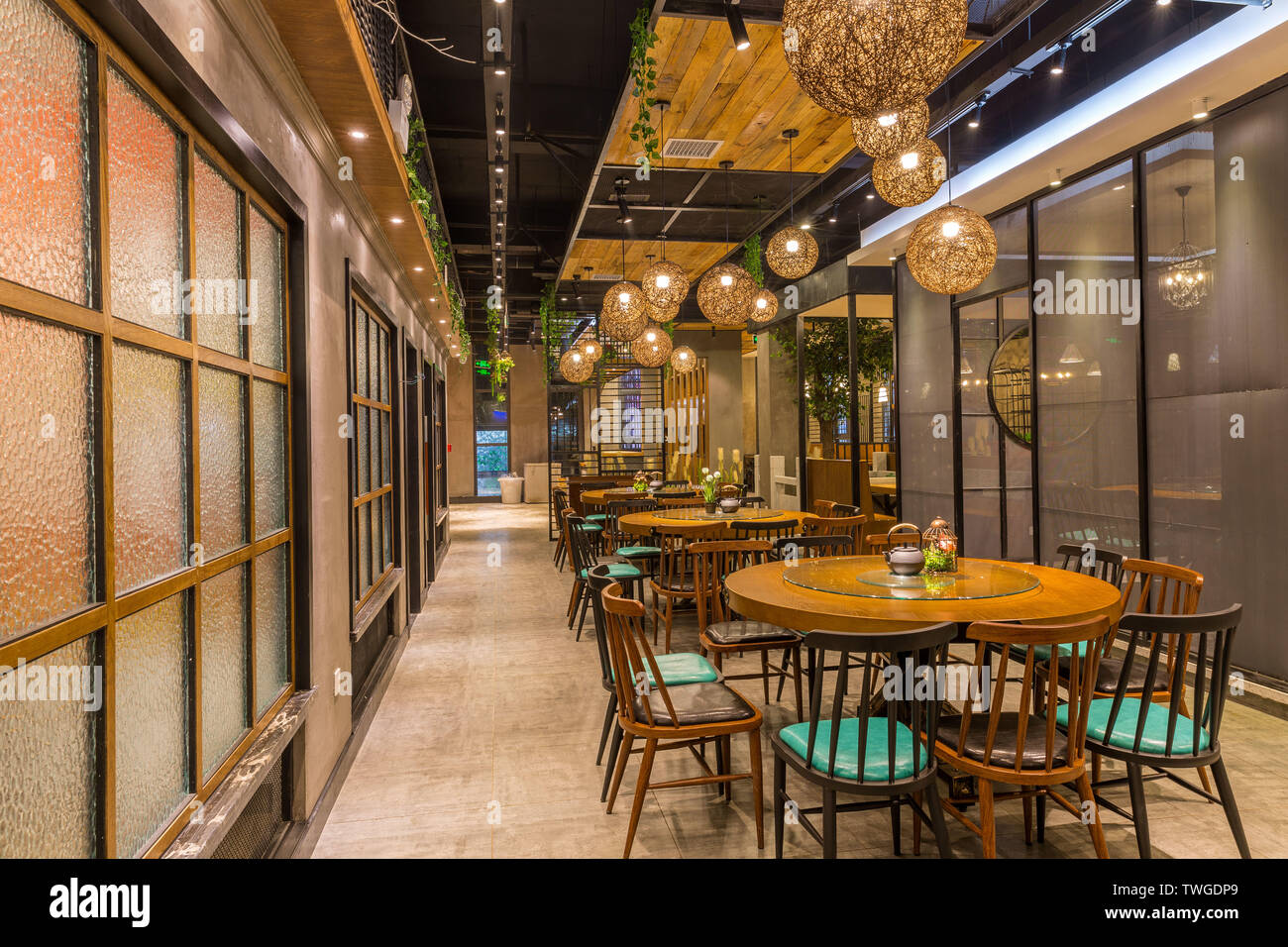 Decoration Design Of Hunan Cuisine Restaurant Stock Photo