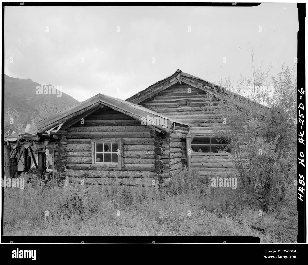 REAR, LOOKING SOUTH Dow Ulen Cabin and Wind Generator, Koyukuk River