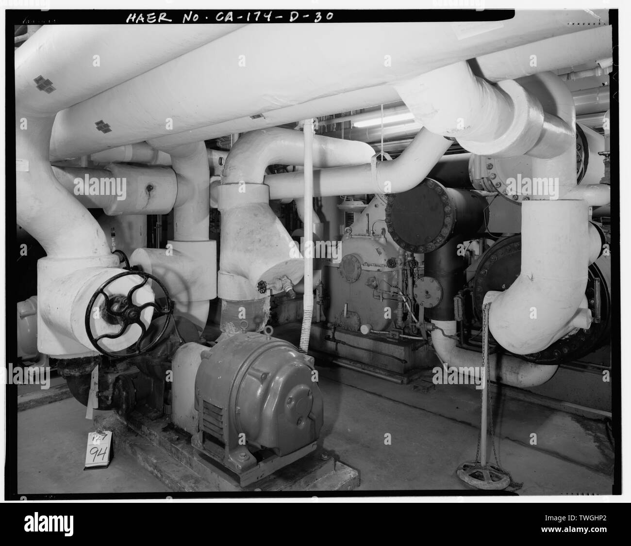REFRIGERATED WATER PIPES, BASEMENT, EAST END. Hughes Aircraft Company