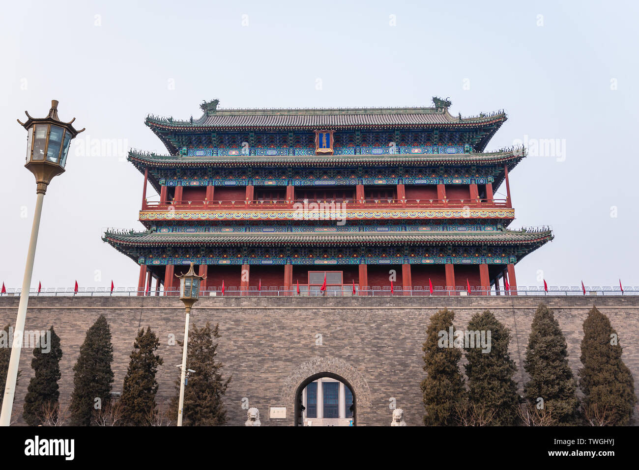 Zhengyangmen Gate House Part Of The Ancient City Walls In Beijing Capital City Of China Stock Photo Alamy