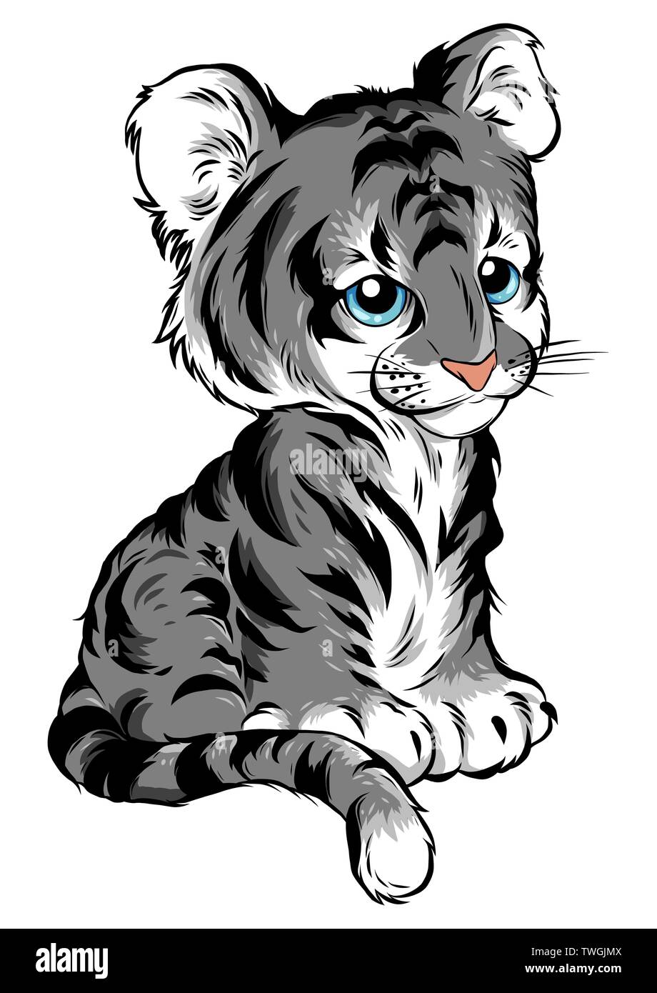 Cute baby tiger pencil drawingTaposhiartsAcademy  YouTube