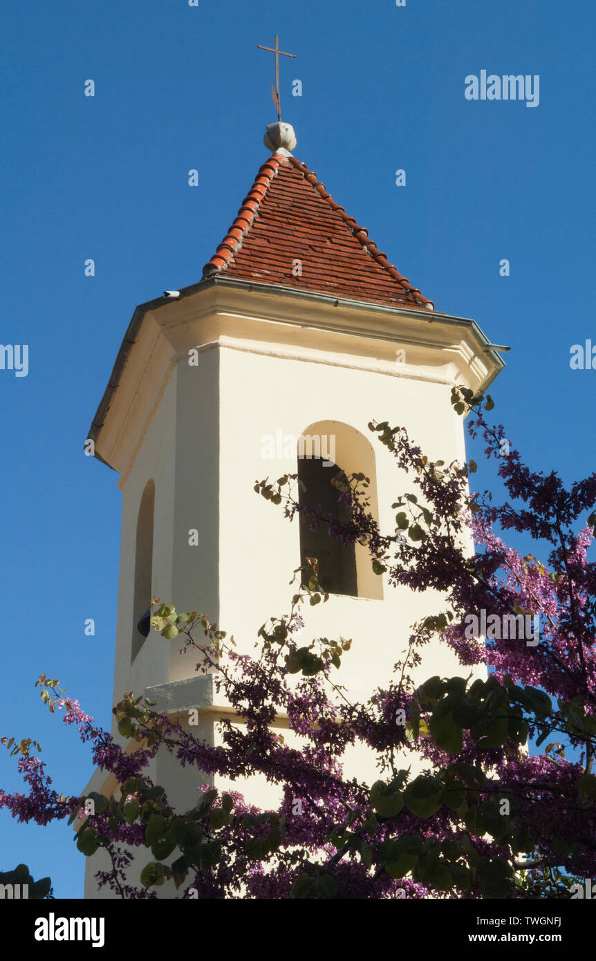 The church in the village of La Penne - Provence, France. Stock Photo