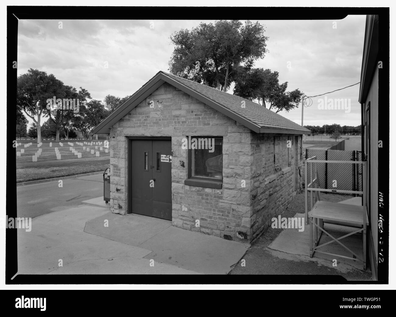 ROCK HOUSE, BACK AND NORTH SIDE ELEVATION. VIEW TO SOUTHEAST. Fort