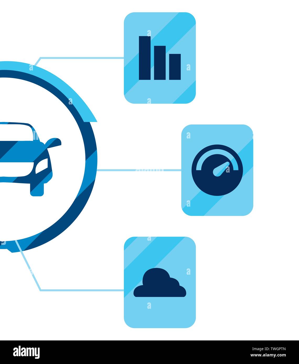 autonomous smart car vector illustration design image Stock Vector ...