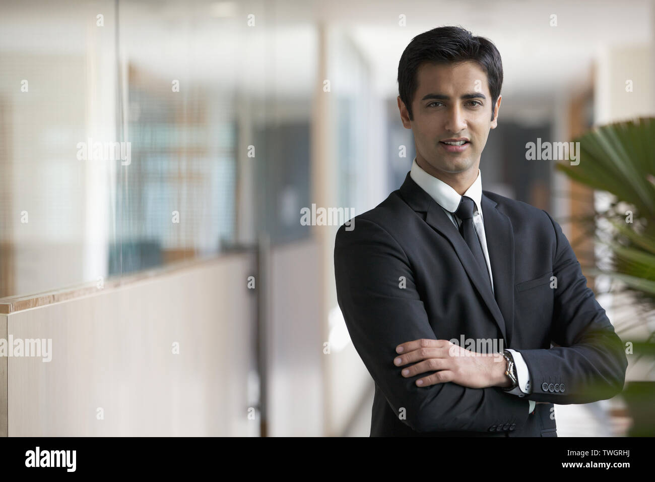 Portrait of a businessman with arms crossed Stock Photo - Alamy