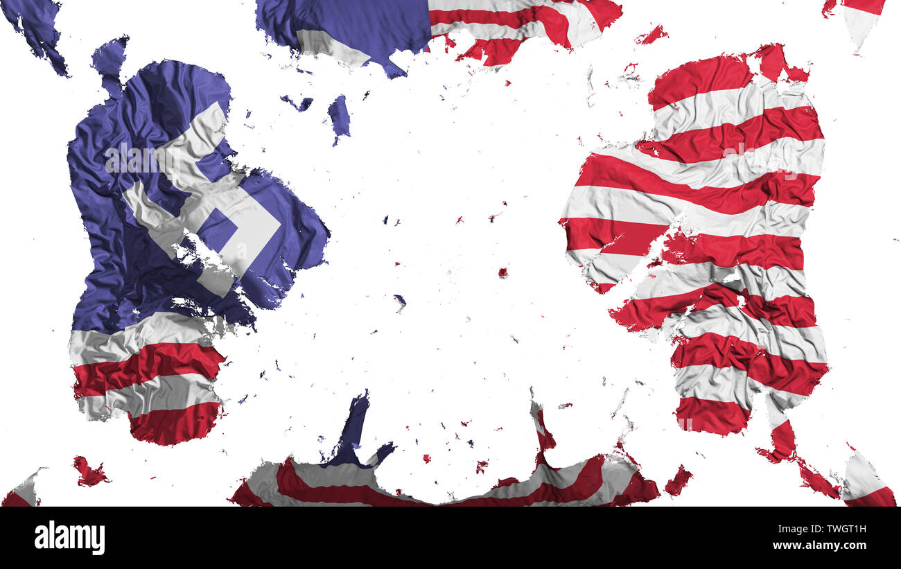 Scattered USA swastika flag Stock Photo
