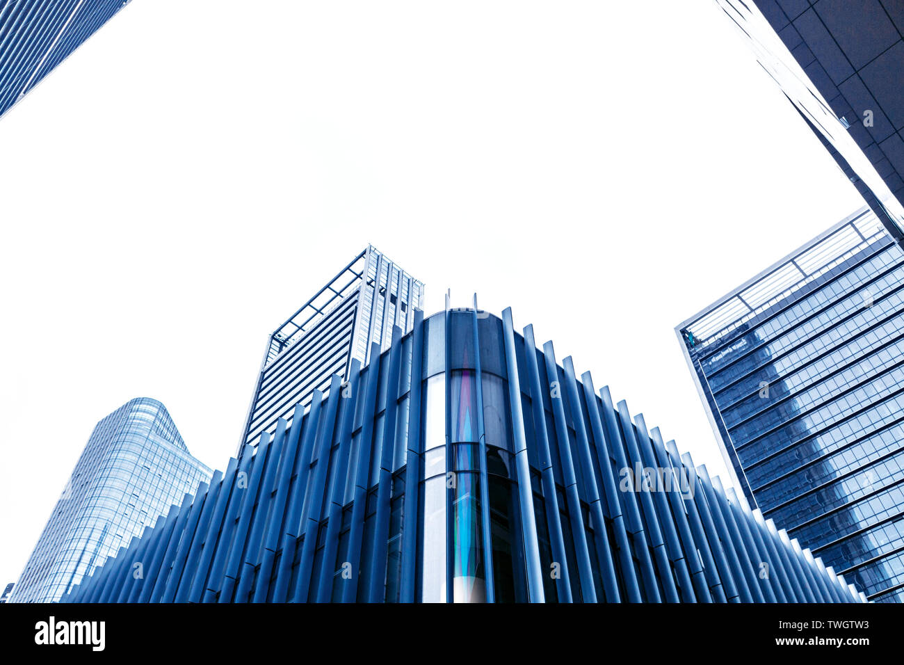 City commercial buildings, financial streets Stock Photo Alamy
