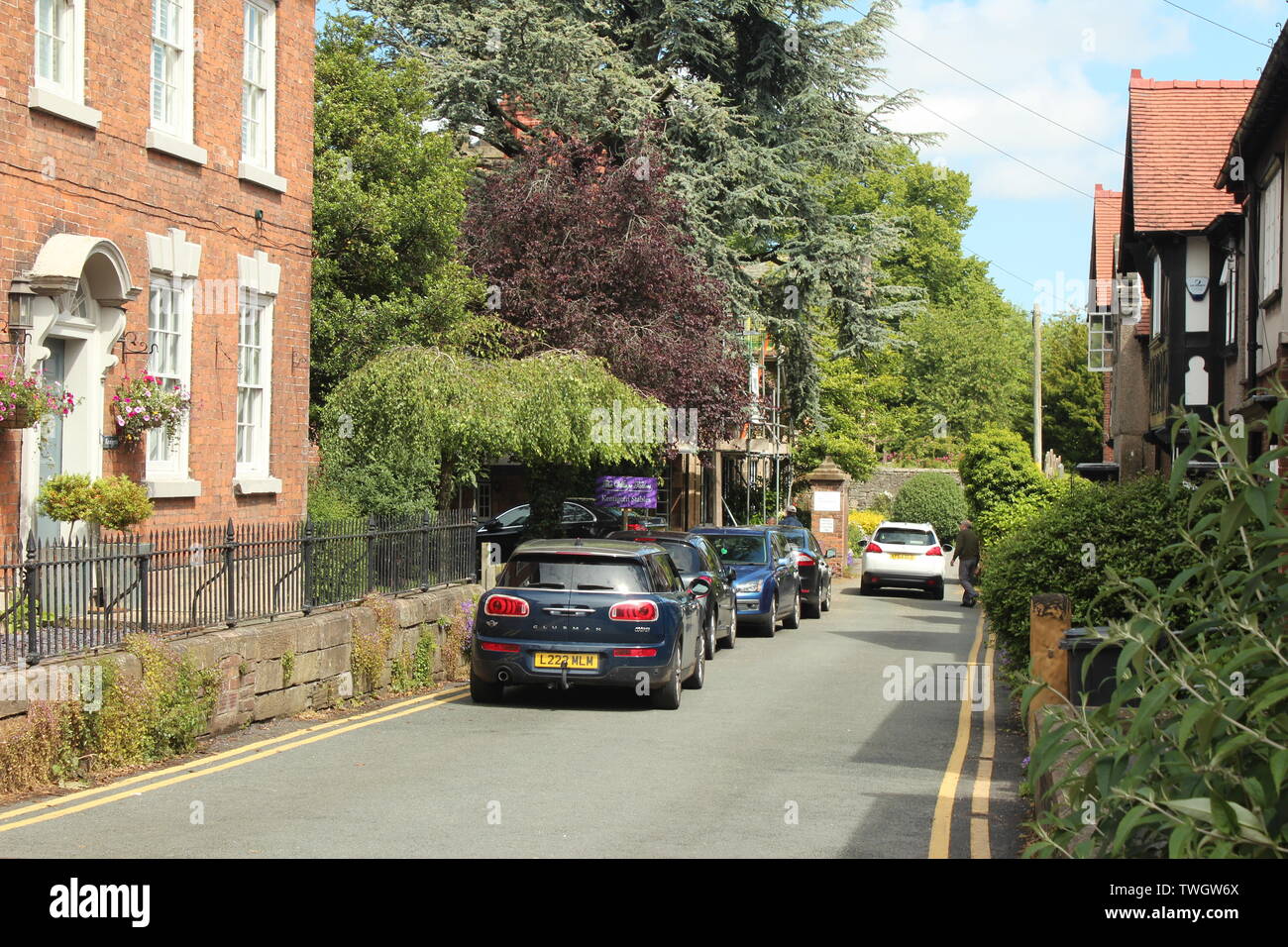 Hawarden is a small village in Deeside, Clwyd, Wales, on the Welsh/English border Stock Photo