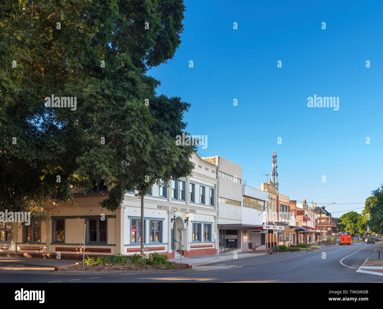 Prince Street in the historic city centre, Grafton, New South Wales, Australia Stock Photo