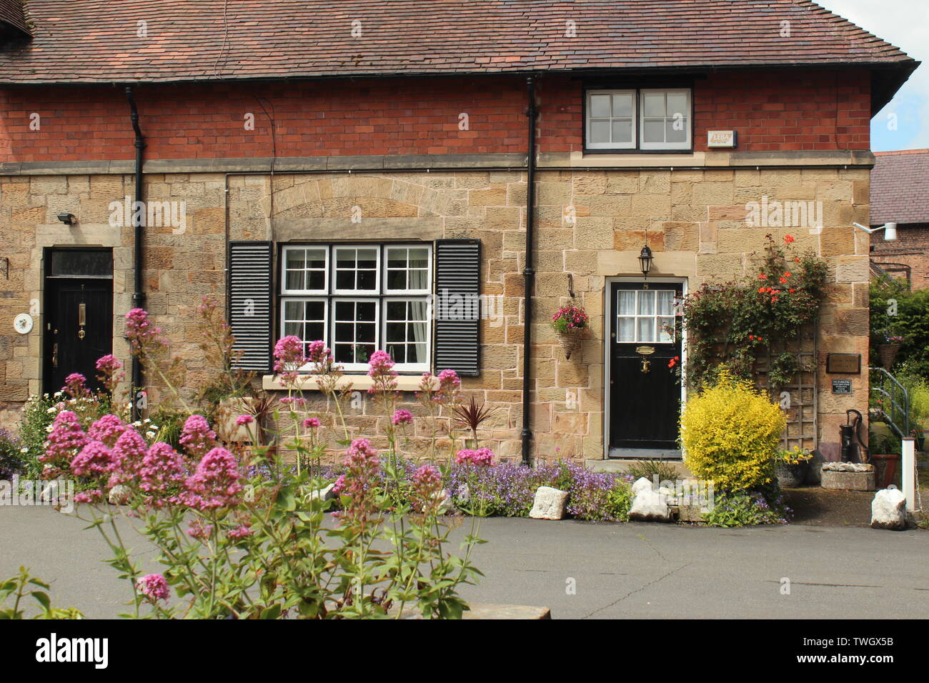 Hawarden is a small village in Deeside, Clwyd, Wales, on the Welsh/English border Stock Photo