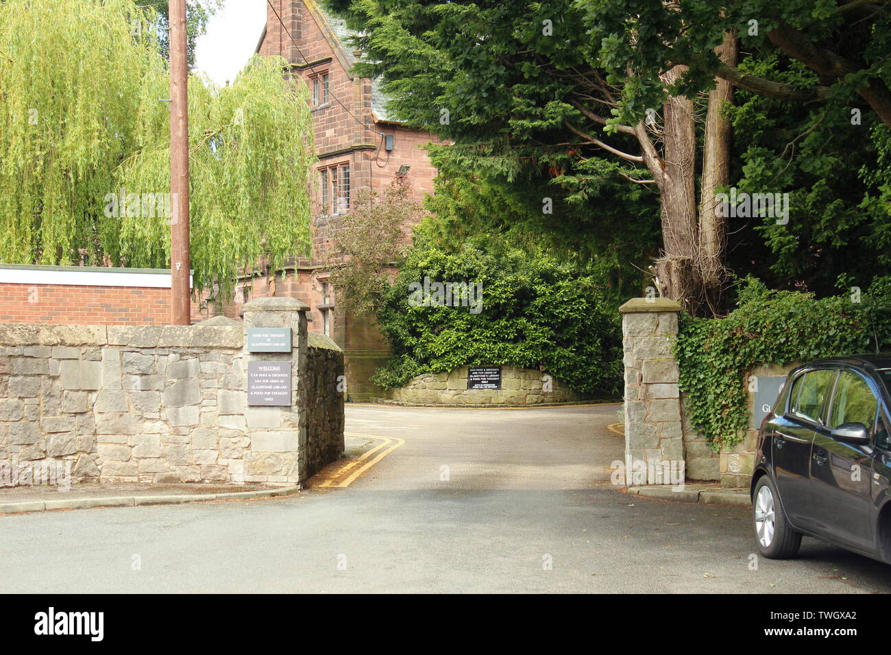 Hawarden is a small village in Deeside, Clwyd, Wales, on the Welsh/English border Stock Photo