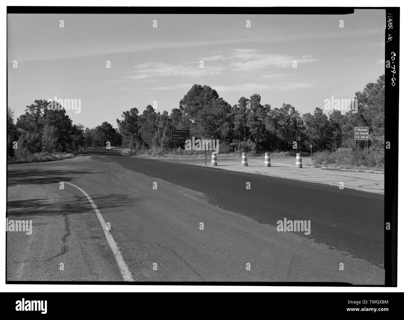 RUINS ROAD INTERSECTION, FACING S. Mesa Verde National Park Main