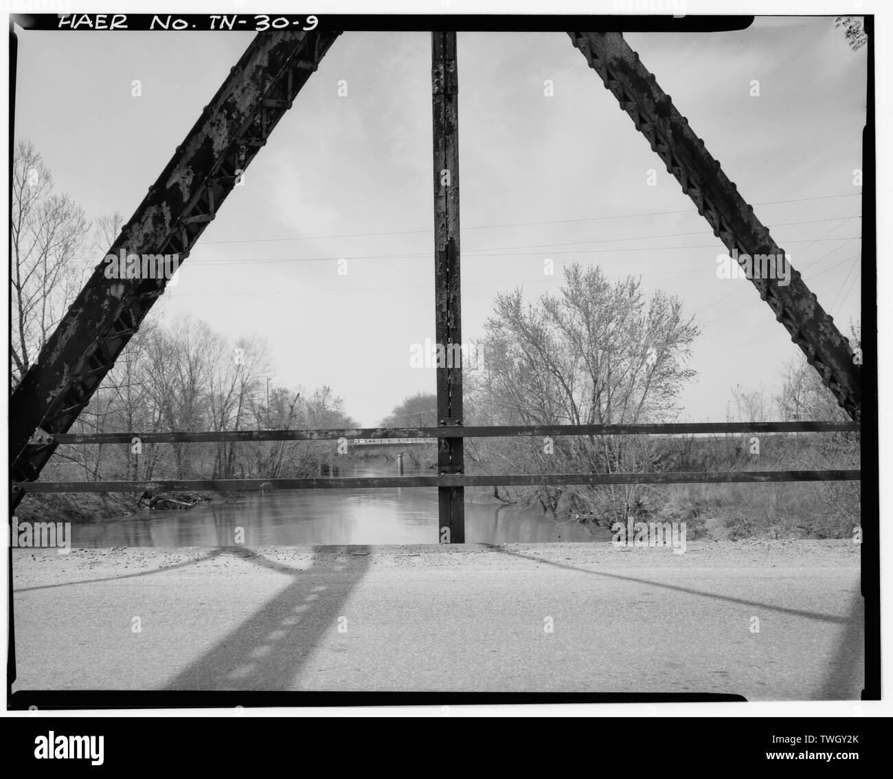 Railing at midspan on north side, facing northwest Campbell's Levee