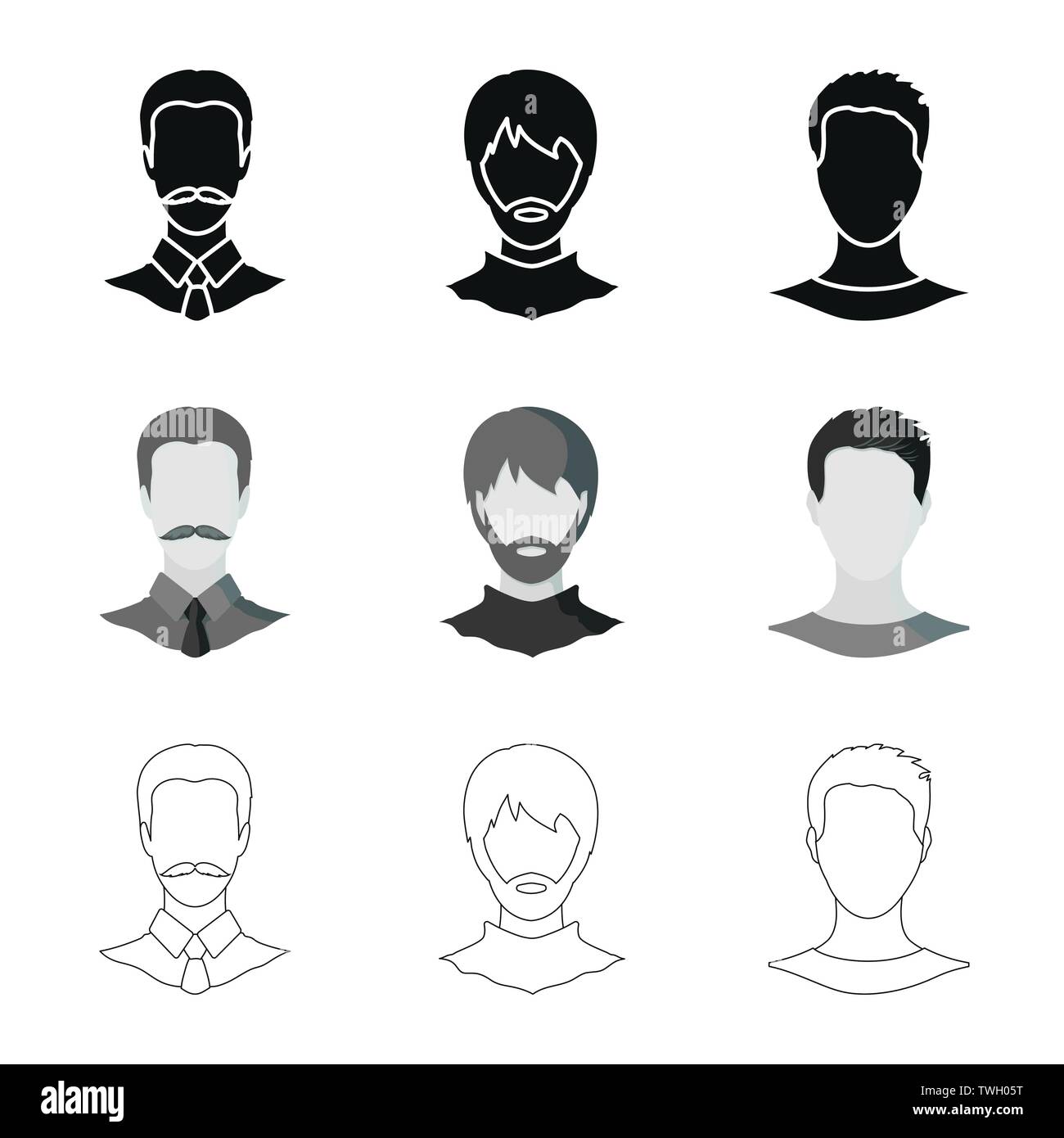 Vector illustration of professional and photo icon. Collection of professional and profile stock symbol for web. Stock Vector
