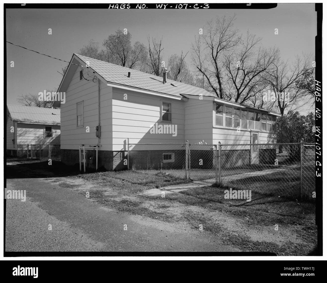 Rear and west side, view to eastsoutheast Fort Washakie, Building No