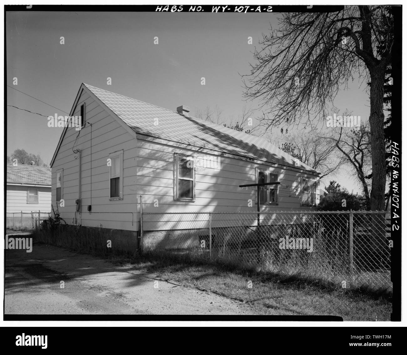 Rear and west side, view to eastsouthwest Fort Washakie, Building No. 67, Sacajawea Circle