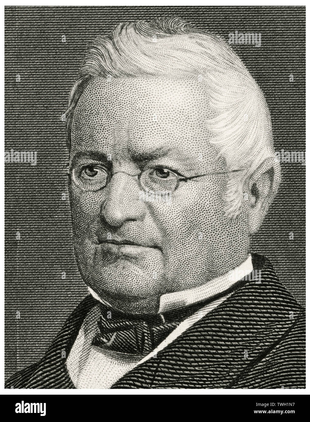 Adolphe Thiers (1797-1877), French Statesman, Journalist and Historian, Second Elected President of France, and the first President of the French Third Republic, Head and Shoulders Portrait, Steel Engraving, Portrait Gallery of Eminent Men and Women of Europe and America by Evert A. Duyckinck, Published by Henry J. Johnson, Johnson, Wilson & Company, New York, 1873 Stock Photo