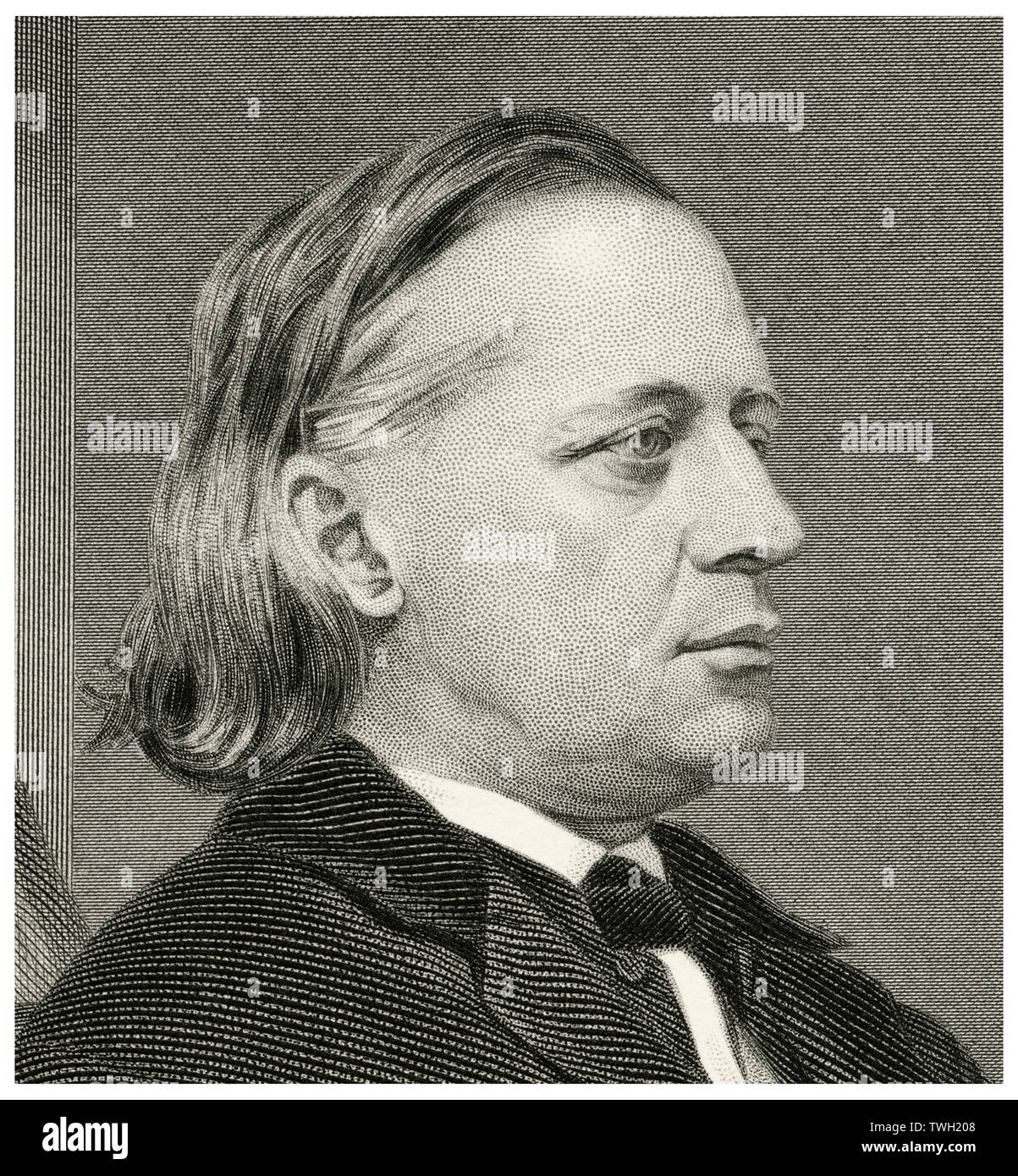 Henry Ward Beecher (1813-87), American Congregational Minister, Orator, Abolitionist and Social Reformer, Head and Shoulders Portrait, Steel Engraving, Portrait Gallery of Eminent Men and Women of Europe and America by Evert A. Duyckinck, Published by Henry J. Johnson, Johnson, Wilson & Company, New York, 1873 Stock Photo