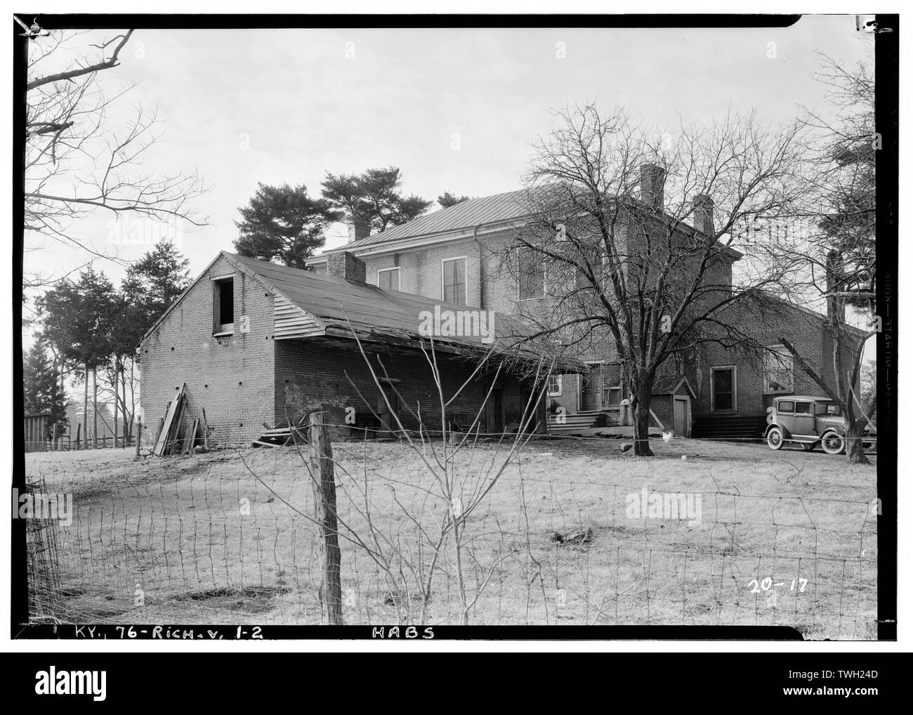 Rear view showing kitchen building (from northeast). Castlewood, U.S